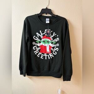 Star Wars Grogu Licensed LED Light Up Sweatshirt ‘Galaxy’s Greetings’ Size M